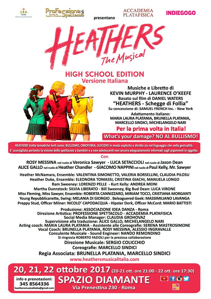 Per la prima volta in Europa HEATHERS The Musical: High School Edition Image