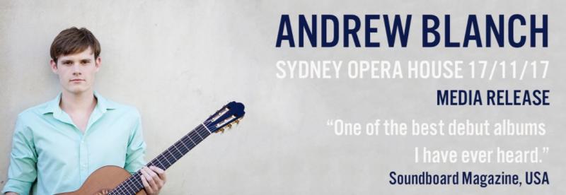 Rising star ANDREW BLANCH to perform in the Utzon Room this November Image