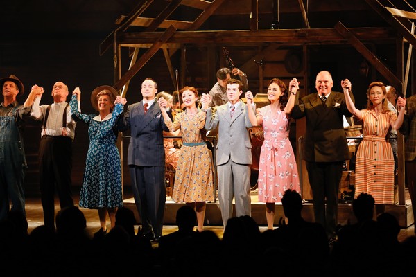 The cast takes their bow for the opening night performance of "Bright Star" at Center Photo