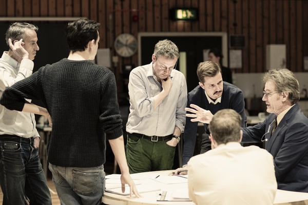 Photo Flash: Inside Rehearsals with Bryan Cranston, Michelle Dockery, and Cast of NETWORK at National Theatre Image