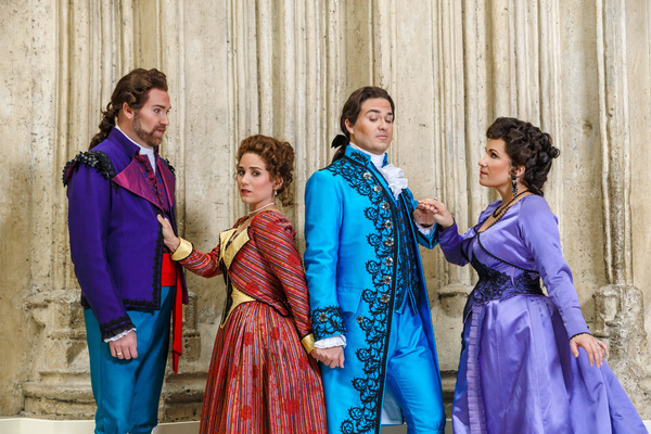  Figaro (Tyler Simpson), Susanna (JoÃ©lle Harvey), Count (Christian Bowers) and Cou Photo