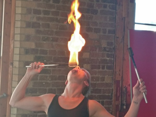 Photo Flash: BARNUM Gets Fiery in Rehearsal at Menier Chocolate Factory Image