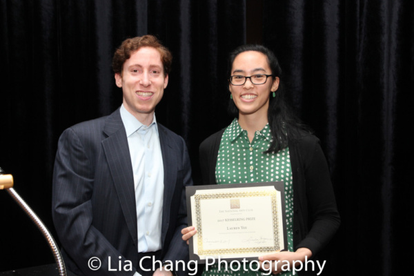 Photo Flash: David Henry Hwang Presents 2017 Kesselring Prize To Lauren Yee At National Arts Club Image