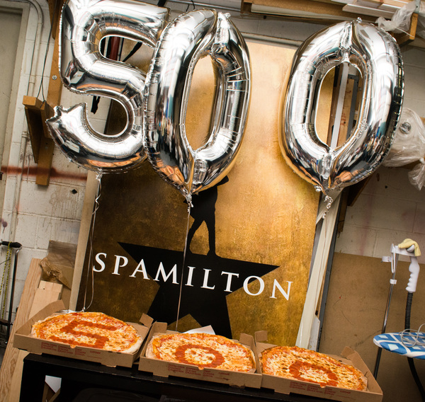Photo Flash: A Toast! SPAMILTON Celebrates 500 Performances Off-Broadway Image