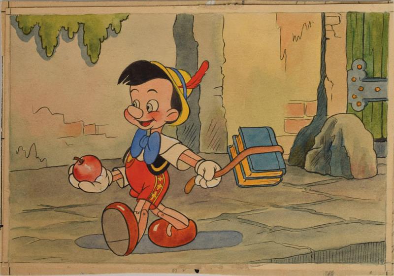 Original Disney Watercolor Paintings from PINOCCHIO Up For Auction  Image