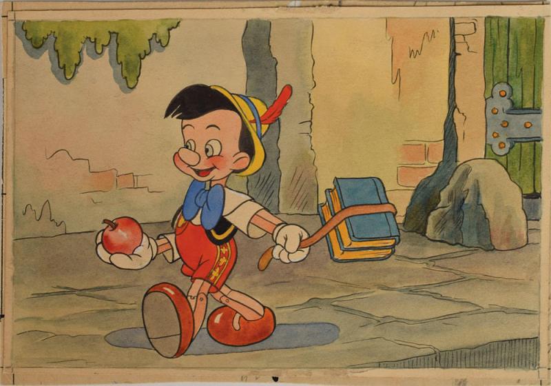 Original Disney Watercolor Paintings from PINOCCHIO Up For Auction Image