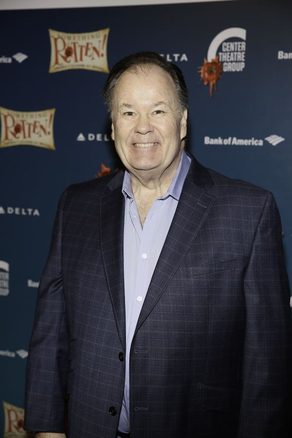 Actor Dennis Haskins arrives for the opening night performance of "Something Rotten!" Photo