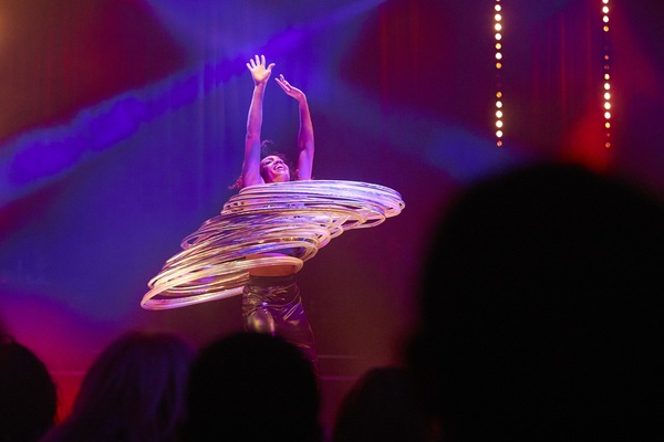 Michele Clark on hula hoop Photo