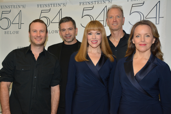 Emily Skinner and Alice Ripley with the band-Michael Croiter, John Fischer and Brian  Photo