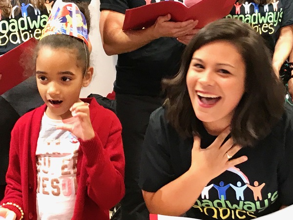 Photo Flash: Stage Couple Jarrod Spector and Kelli Barrett Carol for Broadway's Babies at Macy's Image