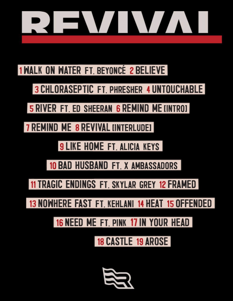 Eminem Reveals Star Studded Tracklist for New Album 'Revival' Image