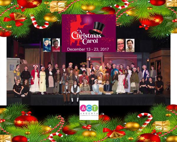 Cast and crew of A CHRISTMAS CAROL at Argenta Community Theater! 