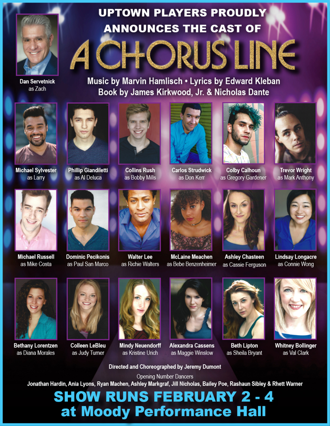 Announcing The Cast of A CHORUS LINE at Uptown Players  Image