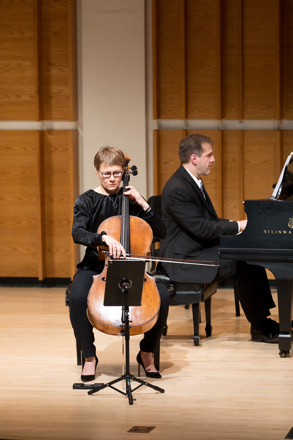 PREformances collaborative pianist Craig Ketter accompanies cellist Kajsa William-Ols Photo