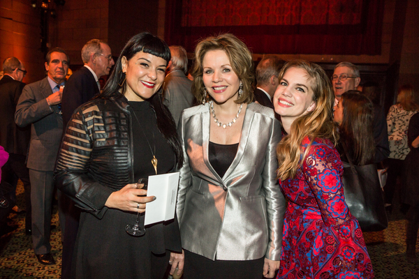 Producer Beth Morrison with honoree RenÃ©e Fleming and artist Anna Chlumsky at the  Photo