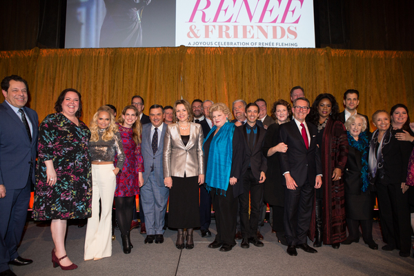 Honoree RenÃ©e Fleming with esteemed colleagues and friends at the 83rd Annual Metr Photo