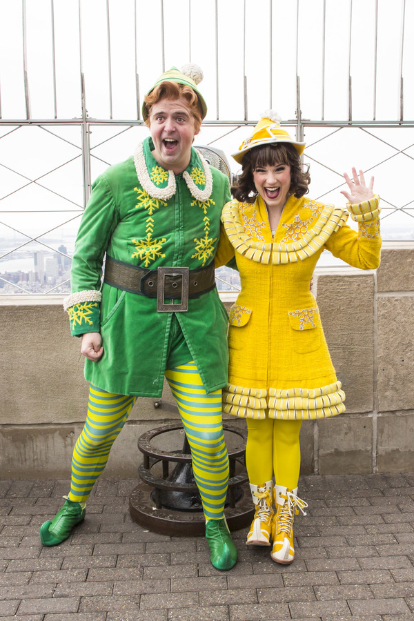 Photo Flash: Cast of ELF THE MUSICAL Visits The Empire State Building Image
