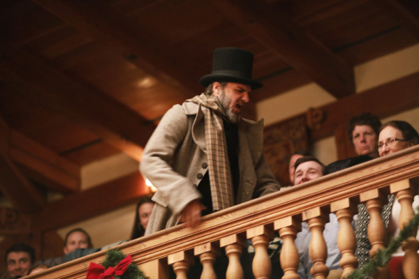 J.C. Long as Ebenezer Scrooge in A CHRISTMAS CAROL. Photo