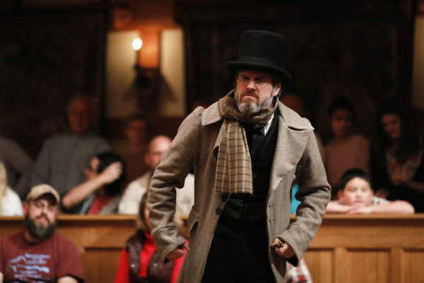 J.C. Long as Ebenezer Scrooge in A CHRISTMAS CAROL. Photo