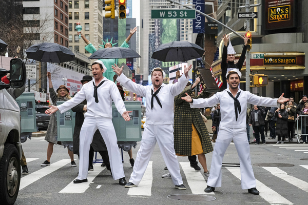 Photo Flash: Hugh Jackman, Zac Efron, James Corden Bring 'Crosswalk the Musical' to Broadway! Image