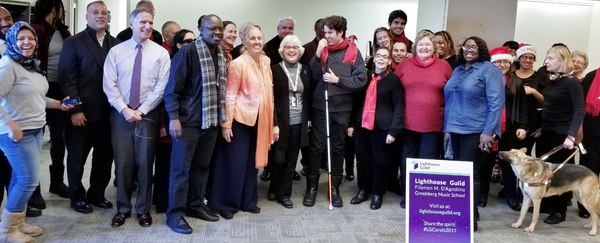Lighthouse Guild's Vocal Ensemble Spreads Holiday Cheer During One-Day Caroling Tour In Manhattan Image