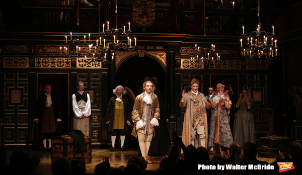 Sam Crane with Mark Rylance and the cast Photo