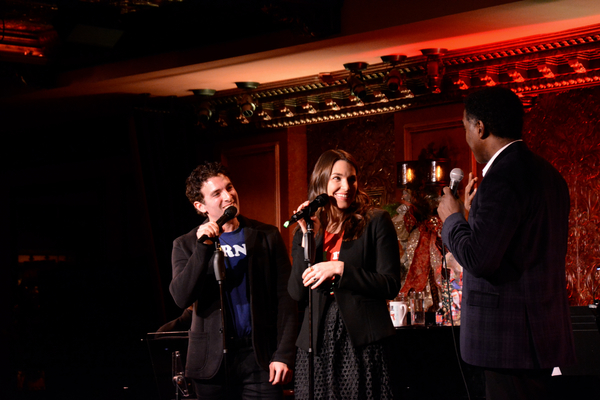Norm Lewis with guests Jarrod Spector and Kelli Barrett Photo