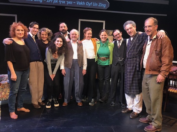 Rachel Grady & Heidi Ewing surrounded by the AWAKE AND SING! Company Photo