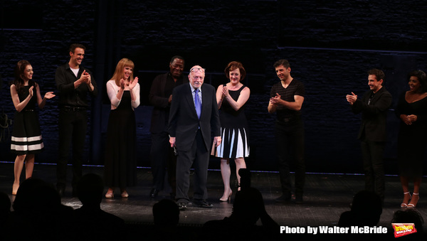 Hal Prince with cast during the Broadway Opening Night performance Curtain Call for ' Photo