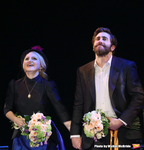 Annaleigh Ashford and Jake Gyllenhaal during the opening night performance curtain ca Photo