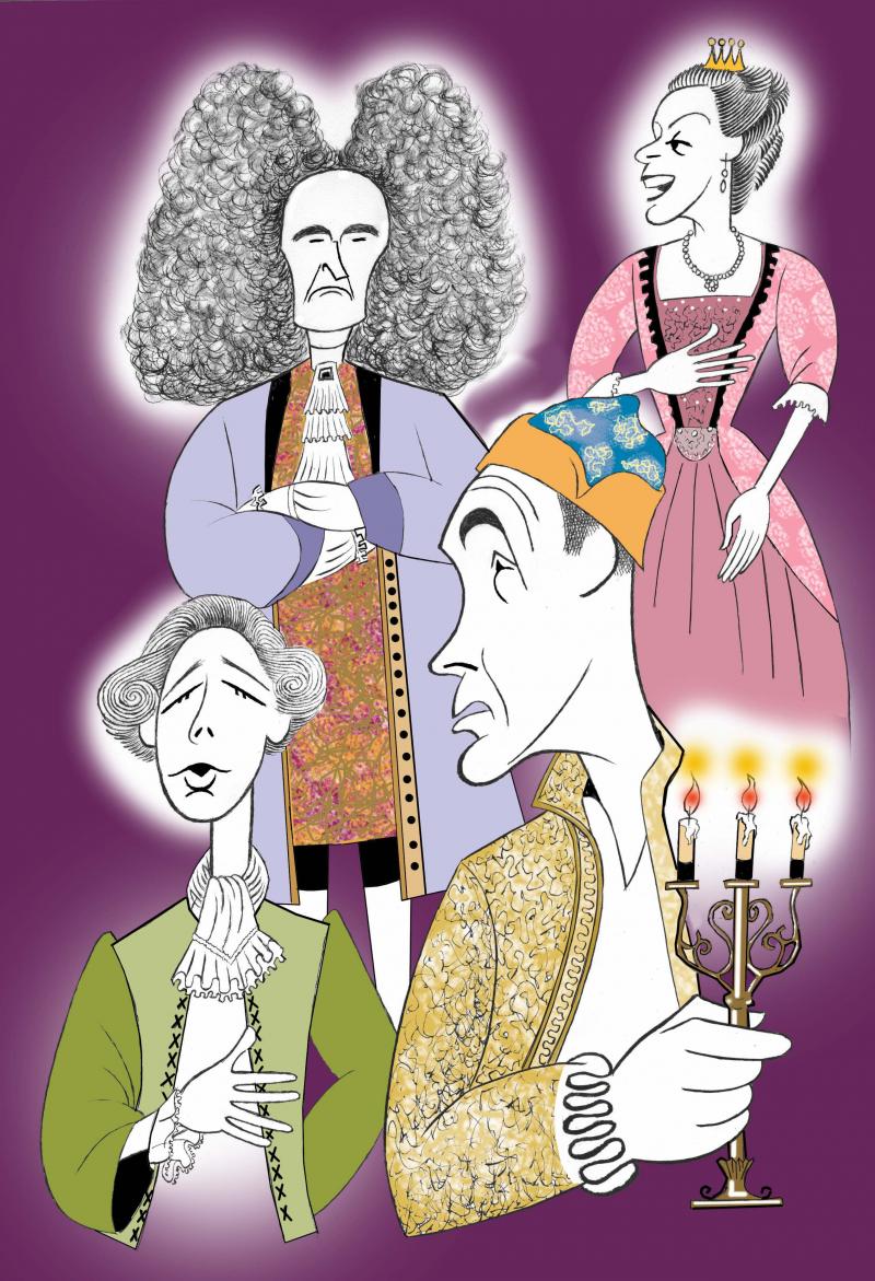 BWW Exclusive: Ken Fallin Draws the Stage - Mark Rylance & Company in FARINELLI AND THE KING Image