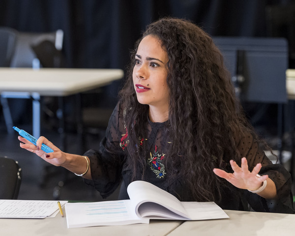 Cast member Keren Lugo at the first rehearsal for â€œWater by the Spoonfulâ€ Photo