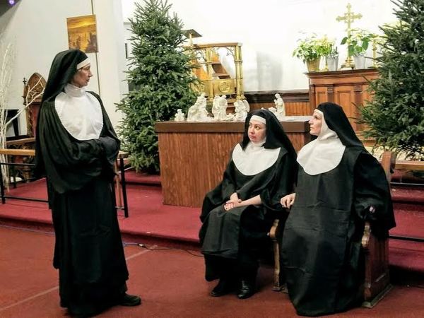 Penny Lynn White as Mother Superior with Janet Fanale as Sister Mary Eugenia and Kris Photo