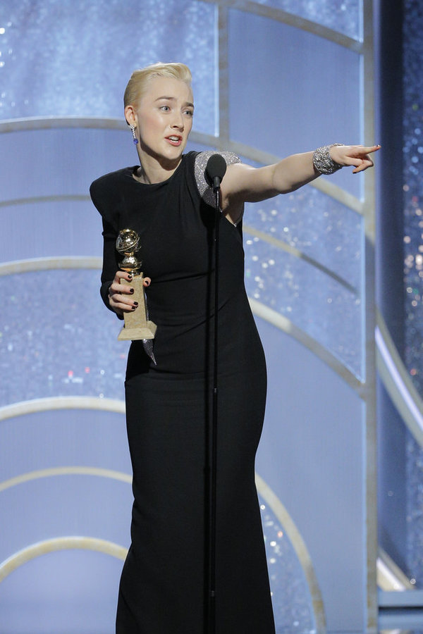 75th ANNUAL GOLDEN GLOBE AWARDS -- Pictured: Saoirse Ronan, Â“Lady BirdÂ” winne Photo