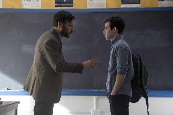 RISE -- "Pilot" Episode 101 -- Pictured: (l-r) Josh Radnor as Lou Mazzuchelli, Ted Su Photo