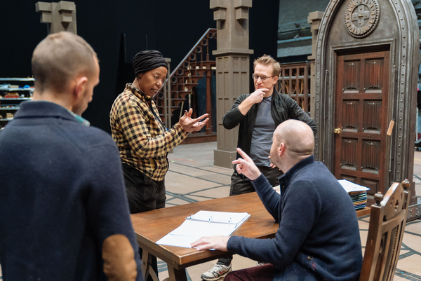 Actors Noma Dumezweni and Jamie Parker in conversation with John Tiffany Photo