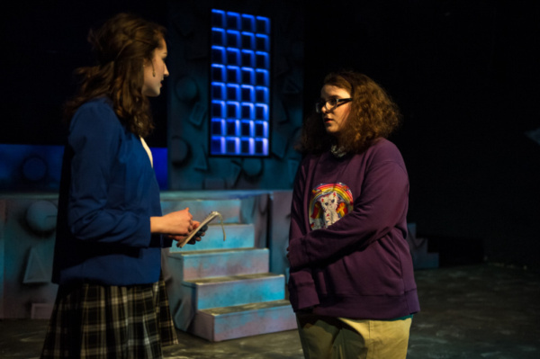 left to right: Leah Reineck as Veronica Sawyer and Chloe Colvin as Martha Dunnstock i Photo
