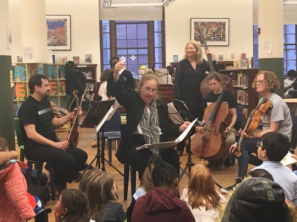 Photo Flash: Met Orchestra Musicians and Manhattan BP Gale Brewer Perform at Harry Belafonte Public Library Image