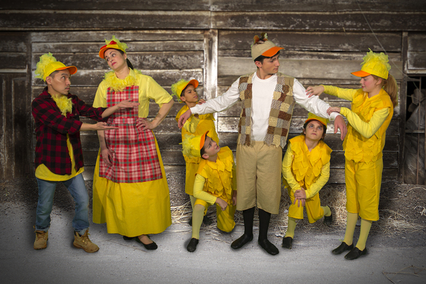 The duckling family is  not sure what to do with Ugly. From left are Dan Mucha (Ugly' Photo