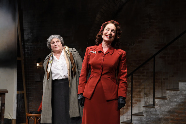 Left to right: Anne Scurria as Maggie and Phyllis Kay as Celeste in Into the Breeches Photo