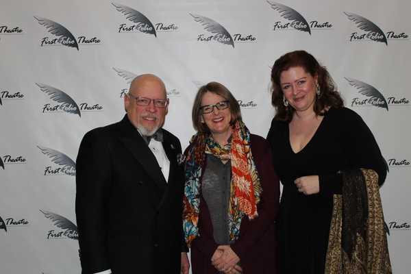 David Rice, First Folio Theatre Co-Founder, Wendy MacLeod, playwright, and Janice L.  Photo