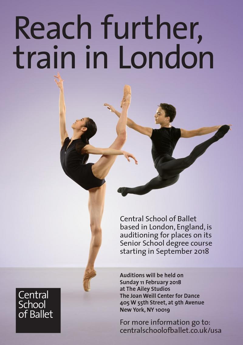 London's Central School of Ballet Looks to the US for New Top Young Dance Talent 