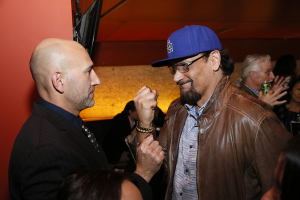 From left, cast member Jason Manuel OlazÃ¡bal and actor Jimmy Smits at the opening  Photo