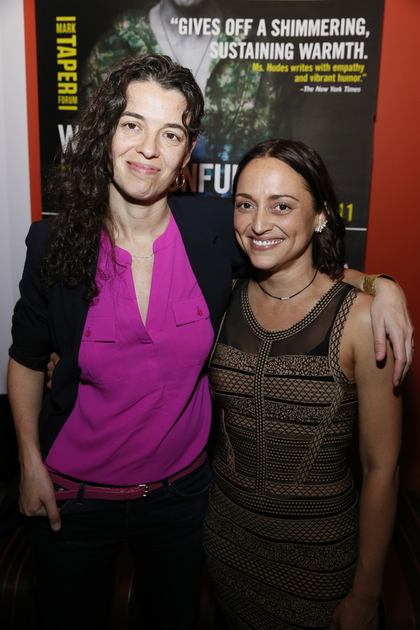 From left, playwright Quiara AlegrÃ­a Hudes and cast member Caro Zeller at the open Photo
