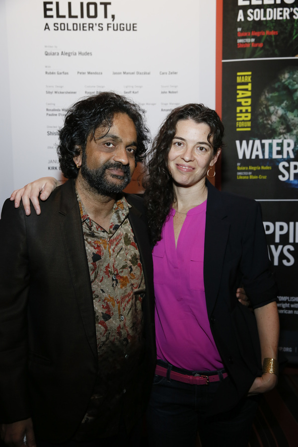 Director Shishir Kurup and playwright Quiara AlegrÃ­a Hudes attend the opening nigh Photo