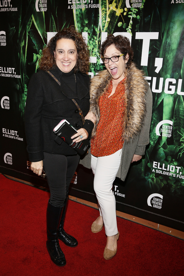 From left, actors Eileen Galindo and Marlene Forte attend the opening night performan Photo