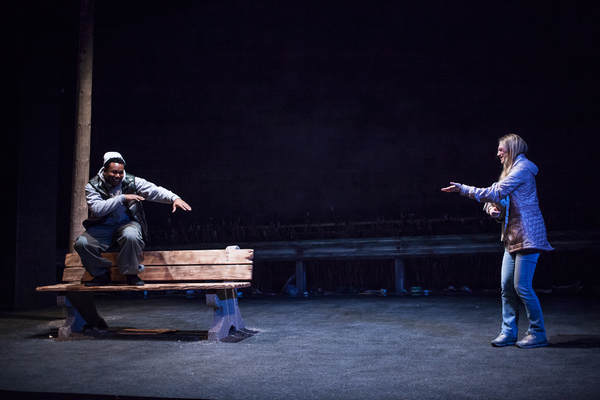 Marcel Spears and Marin Ireland star in "Ironbound" at the Geffen Playhouse. Photo by Photo