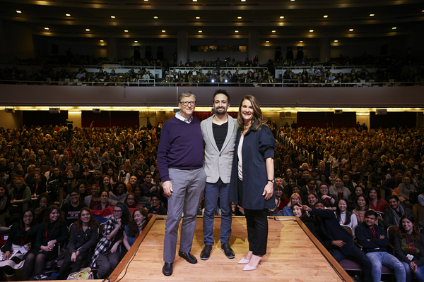 Photo Flash: Lin-Manuel Miranda Joins Bill and Melinda Gates for Conversation at Hunter College Image
