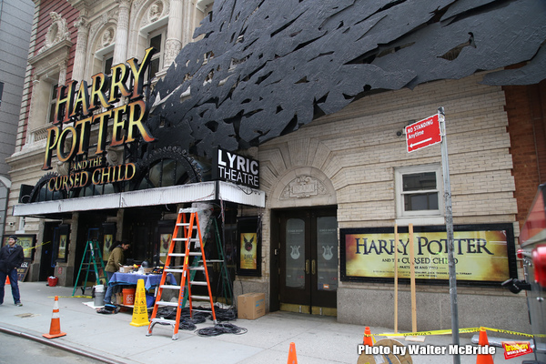 Photo Coverage: Just Like Magic! The HARRY POTTER AND THE CURSED CHILD Marquee Gets Installed! Image