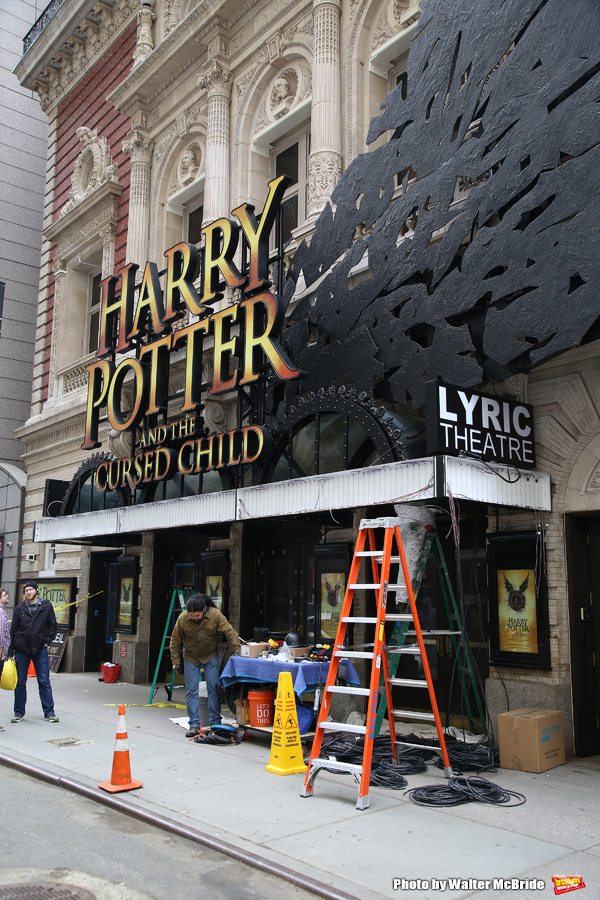 Photo Coverage: Just Like Magic! The HARRY POTTER AND THE CURSED CHILD Marquee Gets Installed! Image